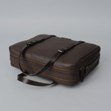 Load image into Gallery viewer, Stylish brown leather briefcase for men
