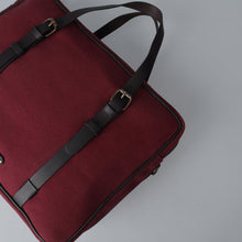 Load image into Gallery viewer, maroon best bags in canvas briefcase
