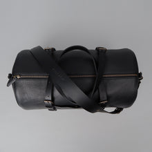 Load image into Gallery viewer, Black leather gym bag
