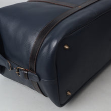 Load image into Gallery viewer, Navy leather travel bag for boys
