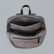 Load image into Gallery viewer, Grey leather backpack for women
