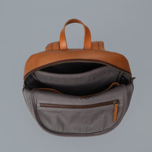 Load image into Gallery viewer, tan leather backpack

