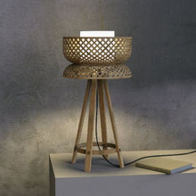 Load image into Gallery viewer, Lotus Table Lamp-Bamboo-Claymango.com
