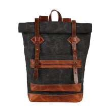 Load image into Gallery viewer, Adventure Roll top Backpack (Deep Black)-Bags-Claymango.com
