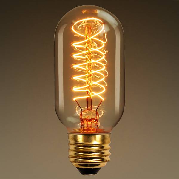 Vintage Light Bulb - Spiral Tungsten Filament - Amber Tinted-Lamp-Claymango.com