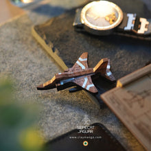 Load image into Gallery viewer, SEPECAT JAGUAR Mother of Pearl Wooden Brooch - The striker - from Fighter jet collectible series

