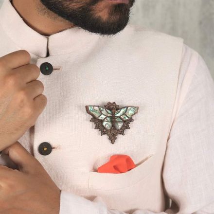 Butterfly Brooch from Seafret collection.-Mens Accessories-Claymango.com