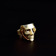 Load image into Gallery viewer, Silver sculpted ring with vintage watch parts-Jewellery-Claymango.com
