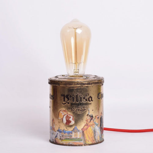 Japanese chocolate brass box lamp +Edison bulb-Lamp-Claymango.com