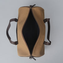 Load image into Gallery viewer, khaki canvas gym duffle bag
