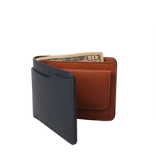 Load image into Gallery viewer, Navy leather wallet for men
