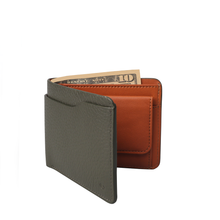 Load image into Gallery viewer, Green leather wallet for men
