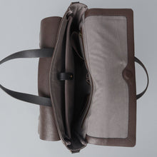 Load image into Gallery viewer, brown leather laptop briefcase
