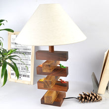 Load image into Gallery viewer, Table lamp cross woods with birds and shade-Lamp-Claymango.com
