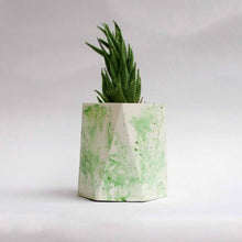 Load image into Gallery viewer, Paradox Hexagon Green Cement Planter/Vase/Flower Pot/Home Decor-Home Décor-Claymango.com

