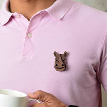 Load image into Gallery viewer, Rhino_ My Spirit Animal Collection - Brooch-Mens Accessories-Claymango.com
