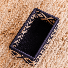 Load image into Gallery viewer, Memories Trinket Storage Tray - Black &amp; Beige - Sirohi - Colour_Gold, Colour_White, purpose_decor, Purpose_Storage, Rope Material_Natural Jute Fibre, Rope Material_Plastic Waste
