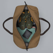 Load image into Gallery viewer, khaki canvas travel bag with strap
