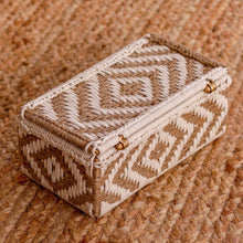 Load image into Gallery viewer, Koyal White &amp; Jute Box - Sirohi - Colour_Jute Beige, Colour_White, Purpose_Home Accessory, Purpose_Storage, Rope Material_Natural Jute Fibre, Rope Material_Plastic Waste
