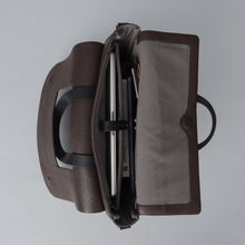 Load image into Gallery viewer, brown leather office briefcase 
