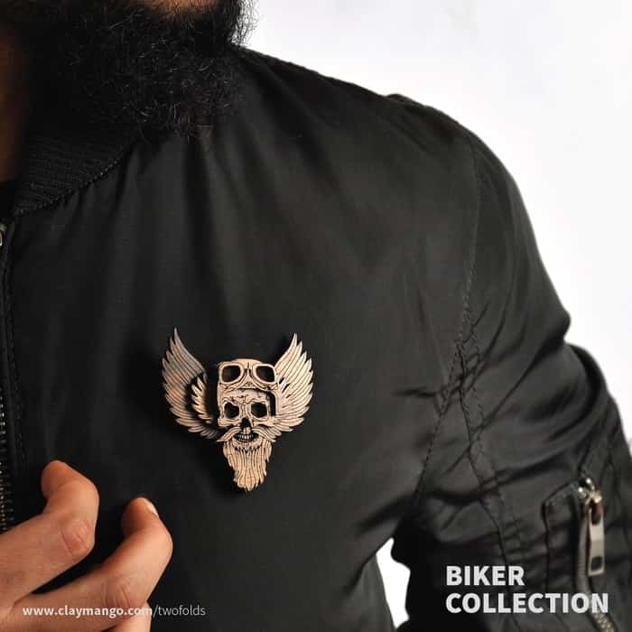 Biker collection - Live to ride - Brooch-Mens Accessories-Claymango.com