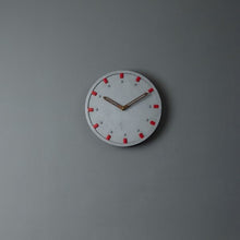 Load image into Gallery viewer, Concrete Moon Wall Clock Grey-Red-Home Décor-Claymango.com
