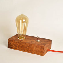 Load image into Gallery viewer, Wood Lamp With Toggle Switch +Edison Bulb-Lamp-Claymango.com
