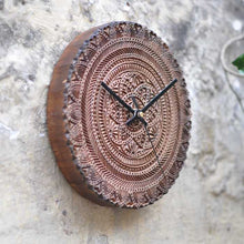 Load image into Gallery viewer, UNIQUE HANDMADE WOODEN BLOCK WALL CLOCK for home ,Office ,Kitchen ,Bedroom ( mid )-Home Décor-Claymango.com
