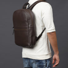 Load image into Gallery viewer, brown leather backpack
