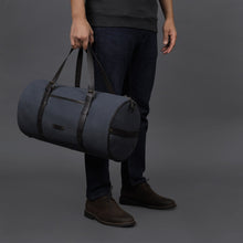 Load image into Gallery viewer, blue canvas gym bag
