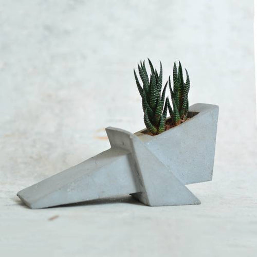 Grasshopper concrete geometrical concrete planter for table top /office desk / living room / console table-Home Décor-Claymango.com
