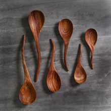 Load image into Gallery viewer, Sperm spoon collection - Set of 6 wooden serving spoons-Kitchen Accessories-Claymango.com

