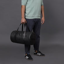 Load image into Gallery viewer, black leather gym bag outback
