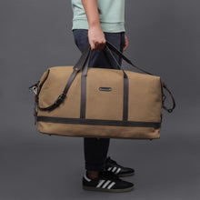 Load image into Gallery viewer, khaki canvas large travel bag
