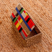 Load image into Gallery viewer, Handwoven Romani Storage Box - Sirohi - Colour_Black, Colour_Blue, Colour_Red, Colour_White, Colour_Yellow, purpose_decor, purpose_gifting, Purpose_Home Accessory, Purpose_Organiser, Purpose_Storage, rope material _macrame, Rope Material_Plastic Waste
