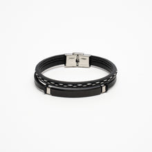 Load image into Gallery viewer, MONO LEATHER BRACELET - BLACK

