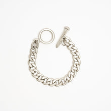 Load image into Gallery viewer, CUBAN CHAIN BRACELET - 10mm - SATIN SILVER
