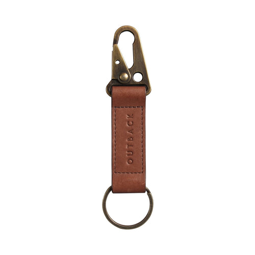 brown leather key holder