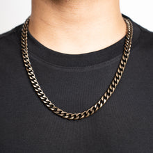 Load image into Gallery viewer, Cuban Neck Chain - 8mm - Rustic Gold
