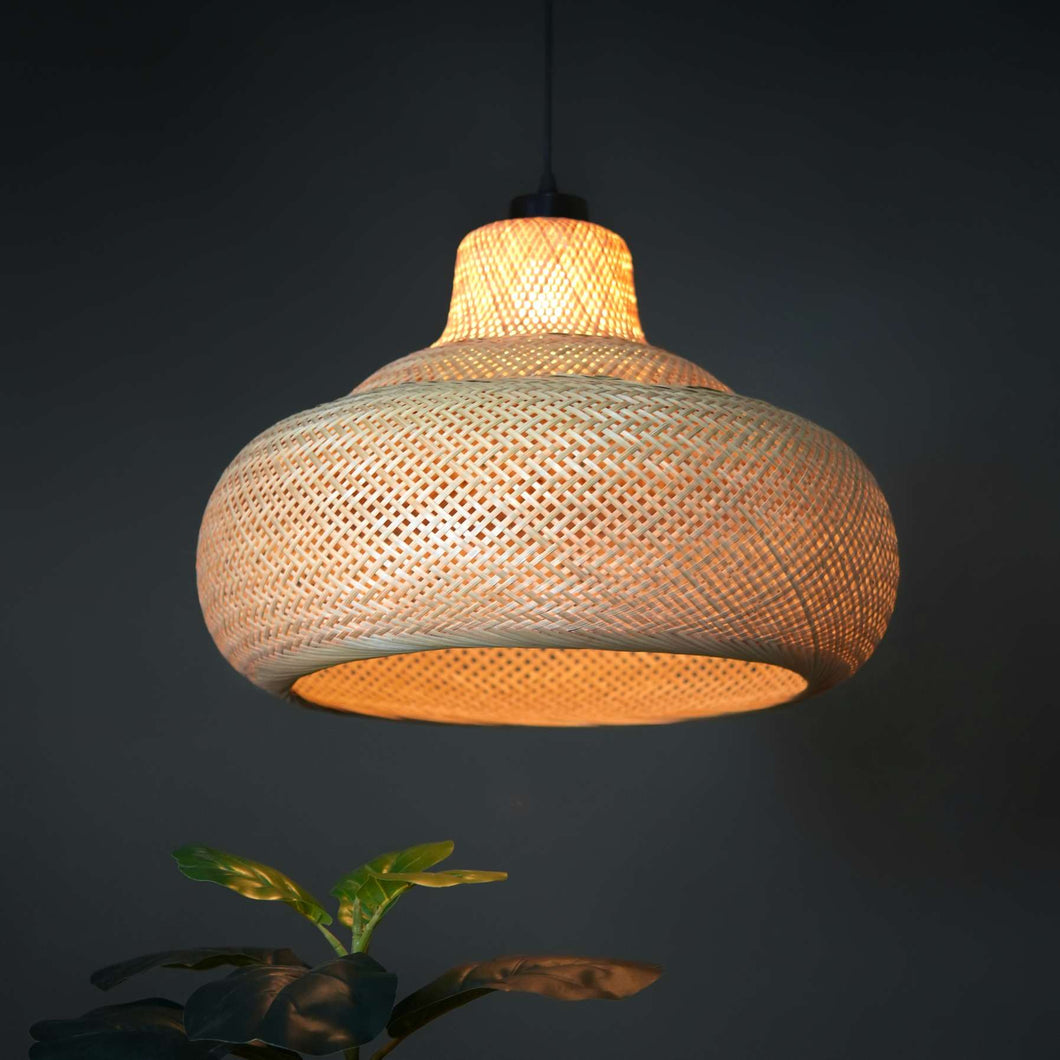 Hemis - Unique handmade Woven Hanging Pendant Light, Natural/Bamboo Pendant Light for Home restaurants and offices.
