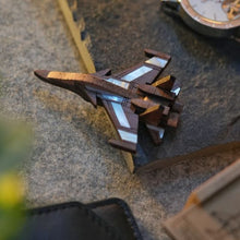 Load image into Gallery viewer, SUKHOI SU-30MKI Mother of Pearl Wooden Brooch - The Master - from Fighter jet collectible series
