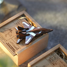 Load image into Gallery viewer, MIKOYAN MIG-29 Mother of Pearl Wooden Brooch -from Fighter jet collectible series
