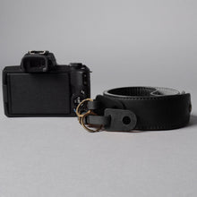 Load image into Gallery viewer, Black leather camera strap
