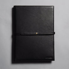 Load image into Gallery viewer, Black leather daily organiser
