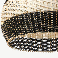 Load image into Gallery viewer, Tumip(B&amp;W) - Unique handmade Woven Hanging Pendant Light, Natural/Cane Pendant Light for Home restaurants and offices.
