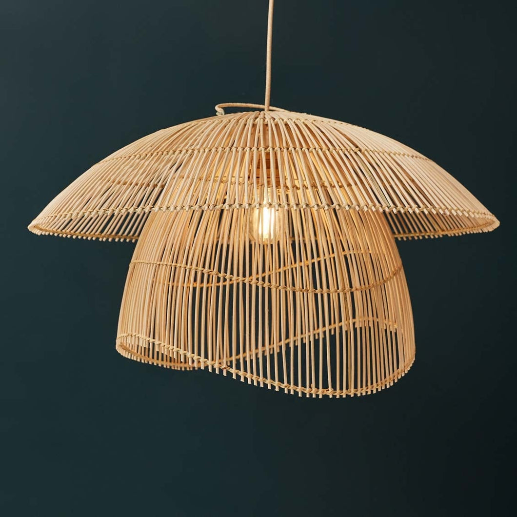 Dupro-Unique handmade Woven Hanging Pendant Light, Natural/Cane Pendant Light for Home restaurants and offices.