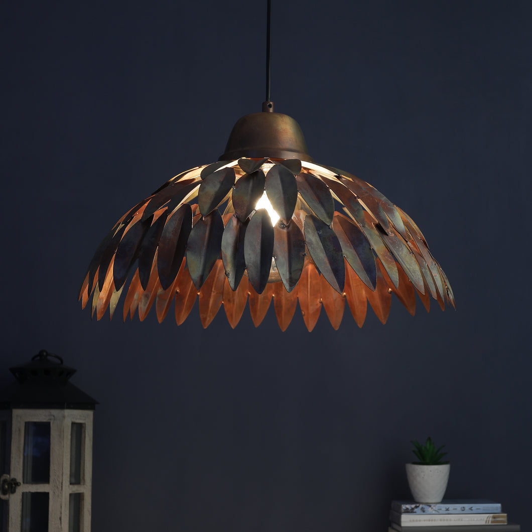 Copper Single Hanging Light