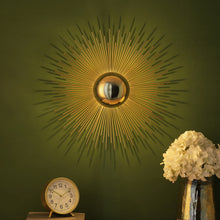 Load image into Gallery viewer, Golden Metal Spike Wall Light
