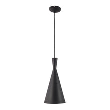Load image into Gallery viewer, Black Metal Single Cone Hanging Light
