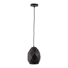 Load image into Gallery viewer, Black Metal Single oblate spheroid Hanging Light
